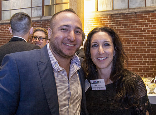 Ian Weinstein with YAD Outreach Co-Chair, Stacey Stivaletti, at The Art of the Schmooze event.